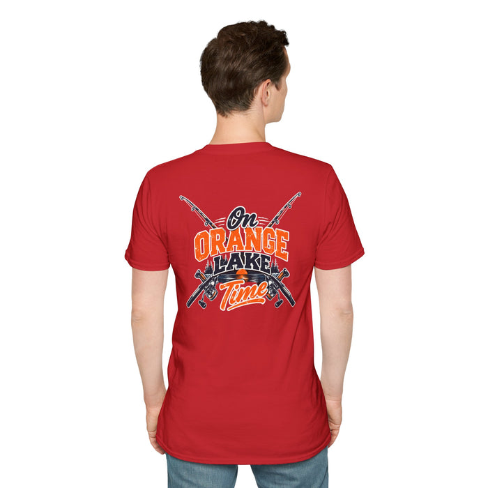 Fishing T-Shirt — 'Orange Flaker Time' Retro Angler Tee