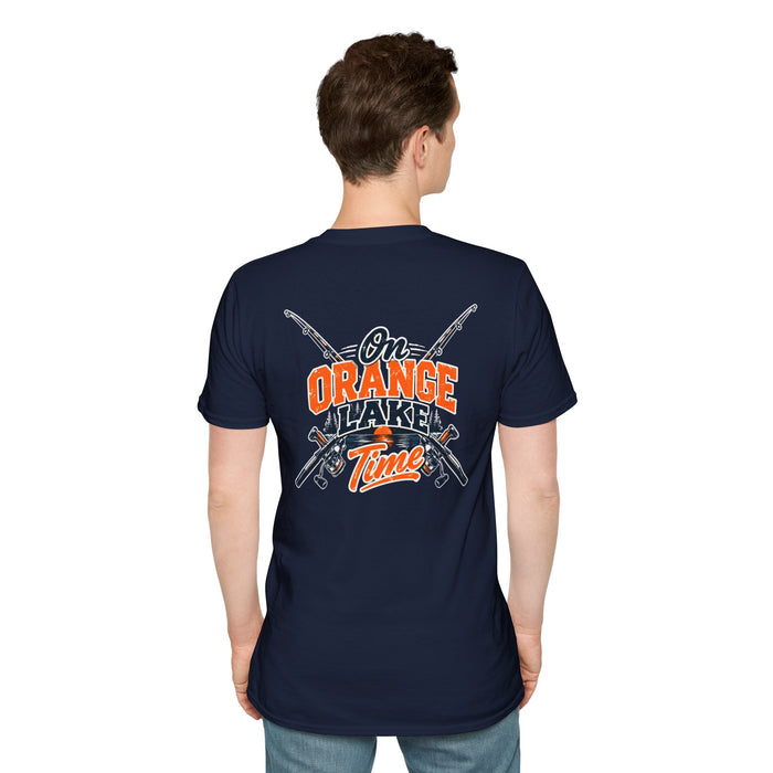 Fishing T-Shirt — 'Orange Flaker Time' Retro Angler Tee