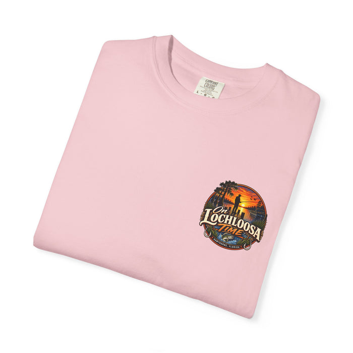 Lochloosa Time Fishing T-Shirt — Sunset Bass Fishing Graphic Tee