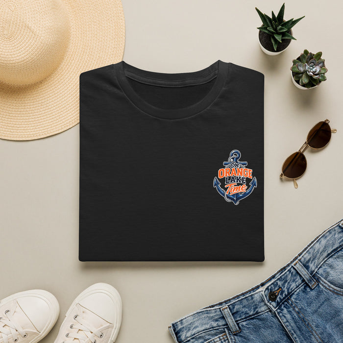 Anchor Logo T-Shirt — 'Orange Lake' Nautical Pocket Tee