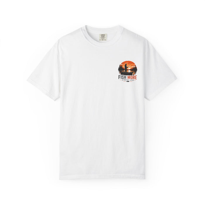 Fish More Stress Less Shirt – Sunset Fishing Tee