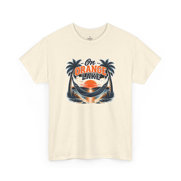 On Orange Lake Sunset T-Shirt — Tropical Palm Beach Vacation Tee