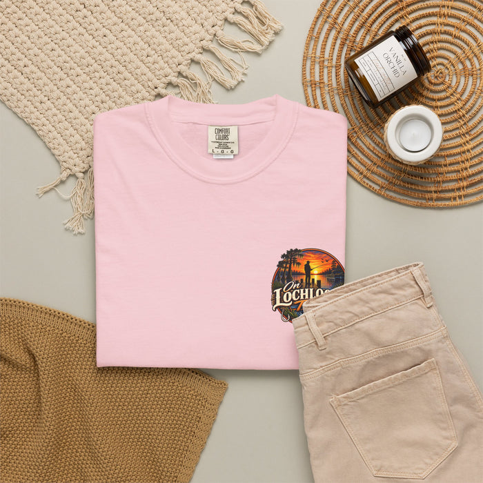 Lochloosa Time Fishing T-Shirt — Sunset Bass Fishing Graphic Tee