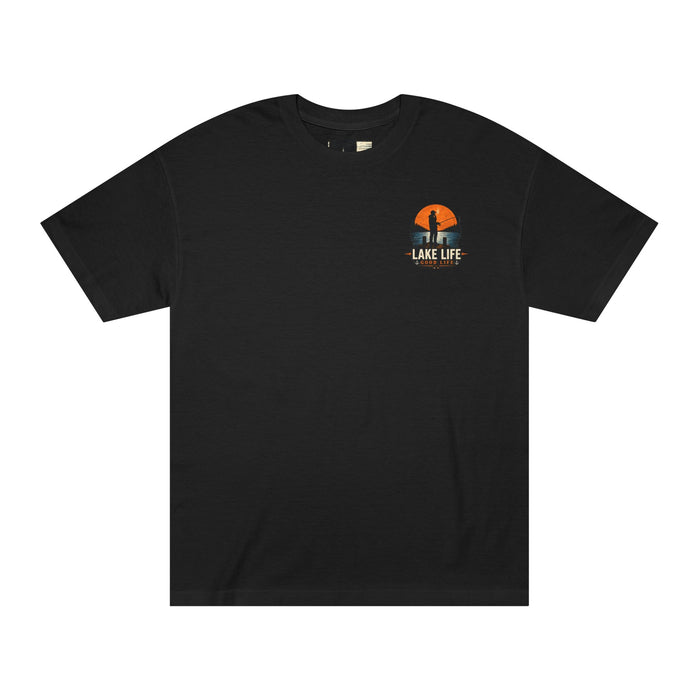 Lake Life Fishing Shirt – Good Life Retro Sunset Tee