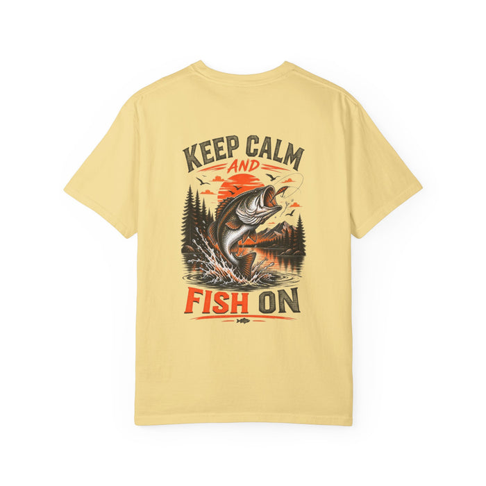 Bass Fishing Graphic Tee - Keep Calm and Fish On T-Shirt
