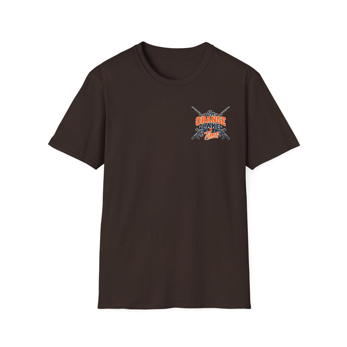 Fishing T-Shirt — 'Orange Flaker Time' Retro Angler Tee