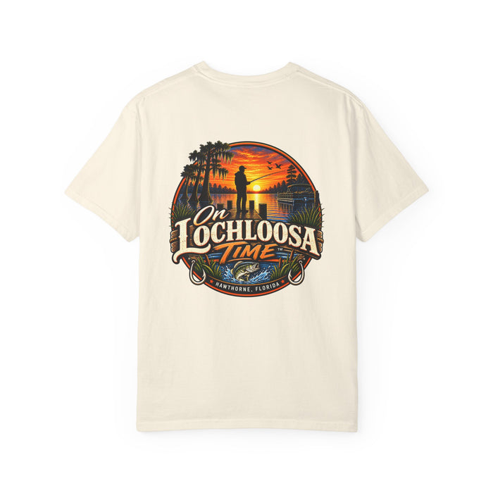 Lochloosa Time Fishing T-Shirt — Sunset Bass Fishing Graphic Tee