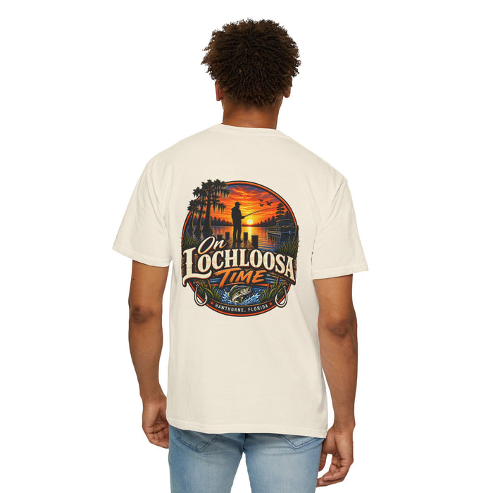 Lochloosa Time Fishing T-Shirt — Sunset Bass Fishing Graphic Tee