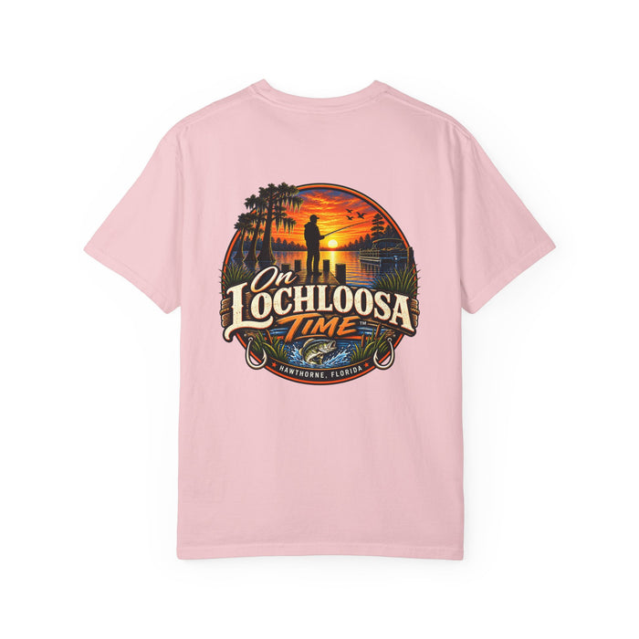 Lochloosa Time Fishing T-Shirt — Sunset Bass Fishing Graphic Tee