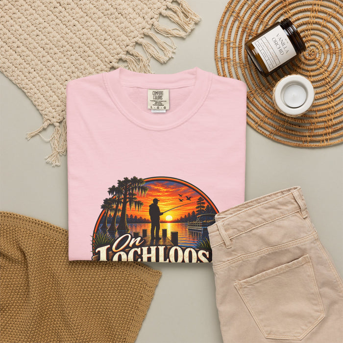 On Lochloosa Time T-Shirt - Vintage Fishing Sunset Tee