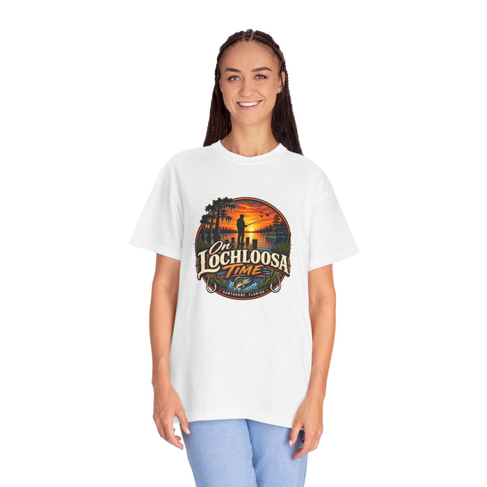 On Lochloosa Time T-Shirt - Vintage Fishing Sunset Tee