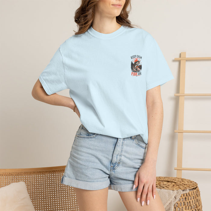 Bass Fishing Graphic Tee - Keep Calm and Fish On T-Shirt