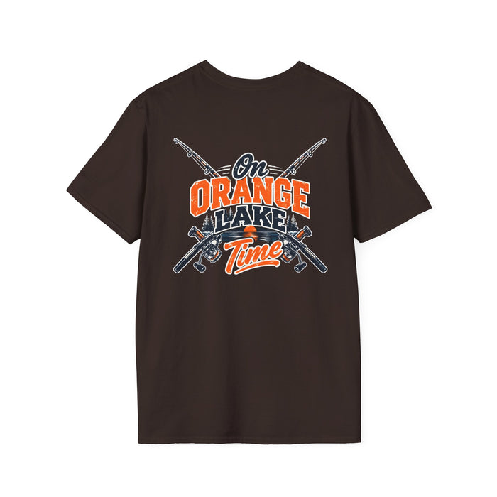 Fishing T-Shirt — 'Orange Flaker Time' Retro Angler Tee
