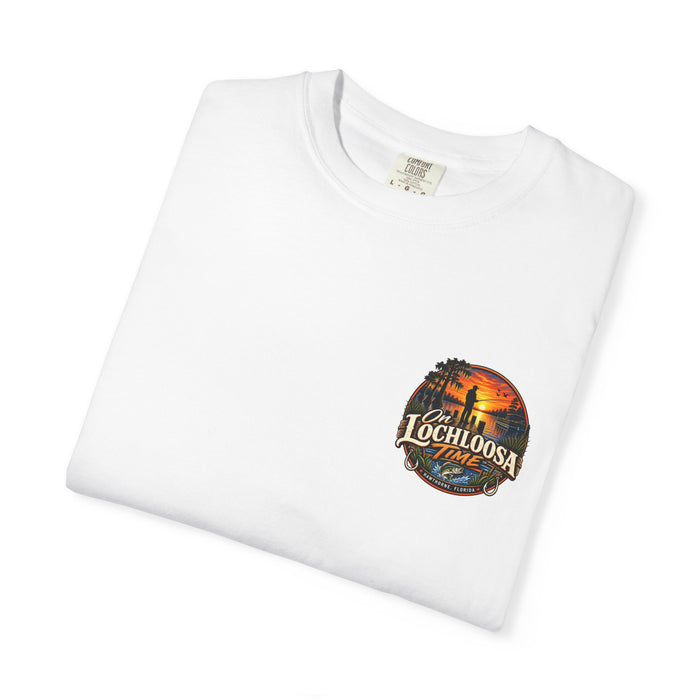 Lochloosa Time Fishing T-Shirt — Sunset Bass Fishing Graphic Tee