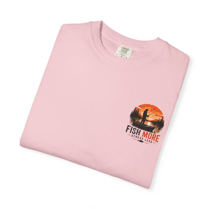Fish More Stress Less Shirt – Sunset Fishing Tee