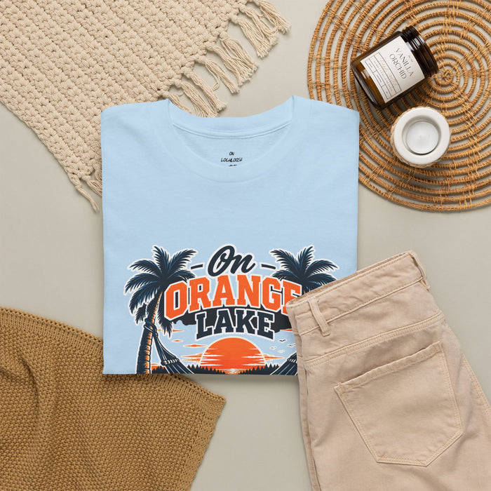 On Orange Lake Sunset T-Shirt — Tropical Palm Beach Vacation Tee