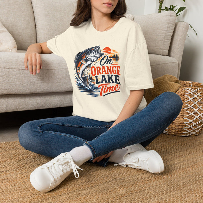 Fishing T-Shirt — "On Orange Lake Time" Bass Graphic Tee