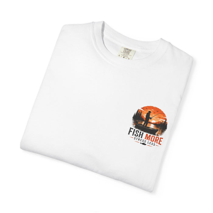 Fish More Stress Less Shirt – Sunset Fishing Tee