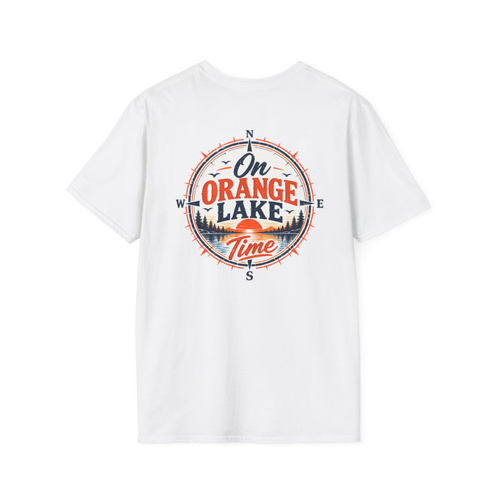 On Orange Lake Time T-Shirt — Retro Lakeside Vacation Tee