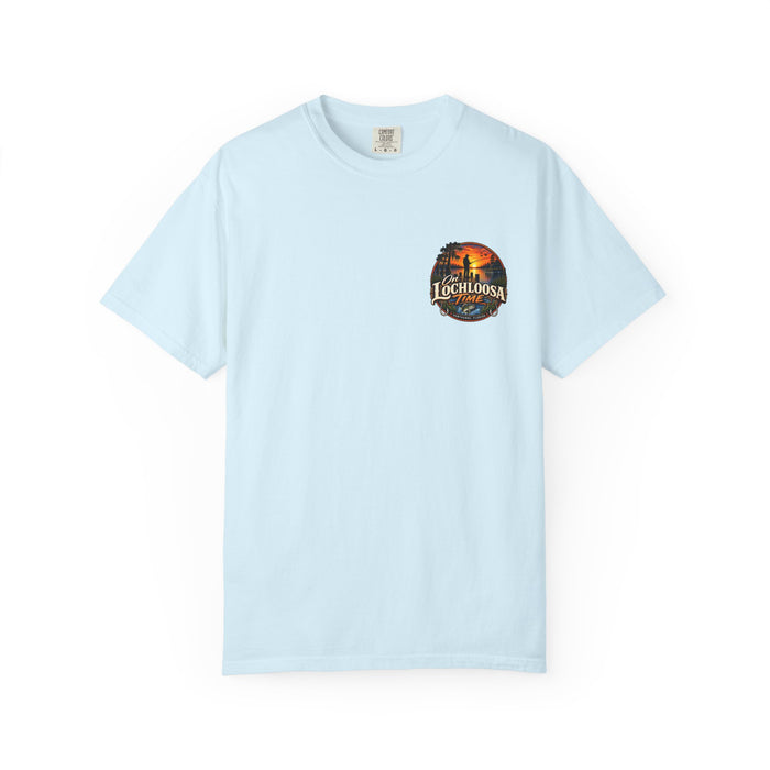 Lochloosa Time Fishing T-Shirt — Sunset Bass Fishing Graphic Tee