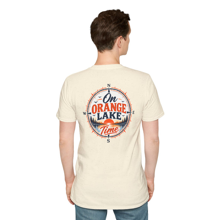 On Orange Lake Time T-Shirt — Retro Lakeside Vacation Tee