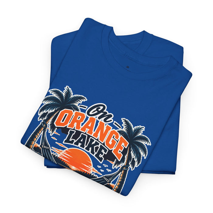 On Orange Lake Sunset T-Shirt — Tropical Palm Beach Vacation Tee