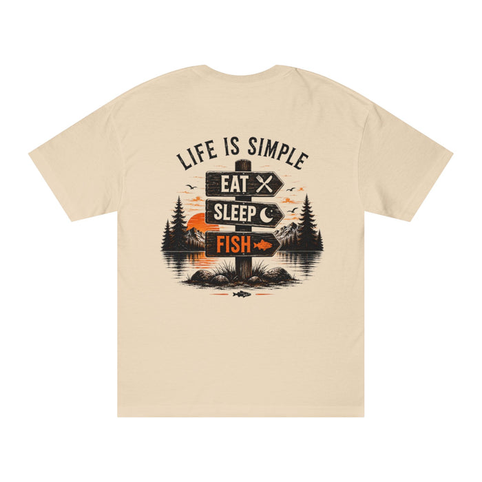 fishing t-shirt eat sleep fish - "Life Is Simple: Eat Sleep Fish"