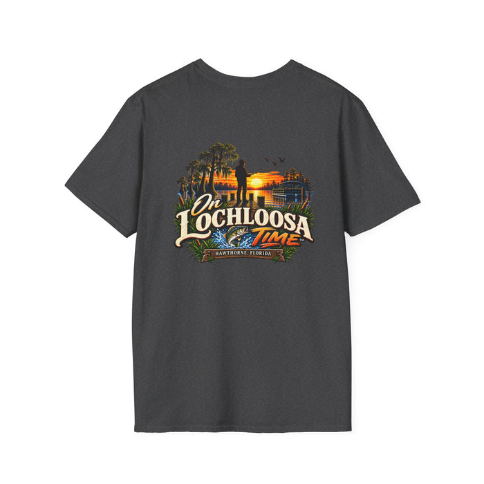On Lochloosa Time T-Shirt — Fishing Lake Sunset Graphic Tee
