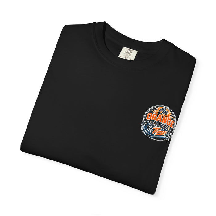 Orange Time Graphic T-Shirt — Surf Wave Logo Tee