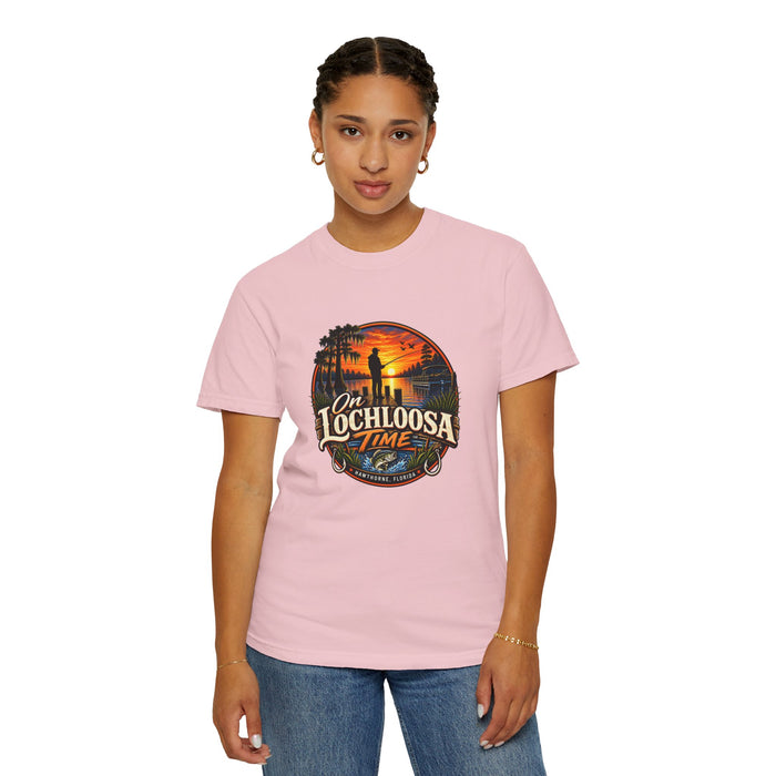 On Lochloosa Time T-Shirt - Vintage Fishing Sunset Tee