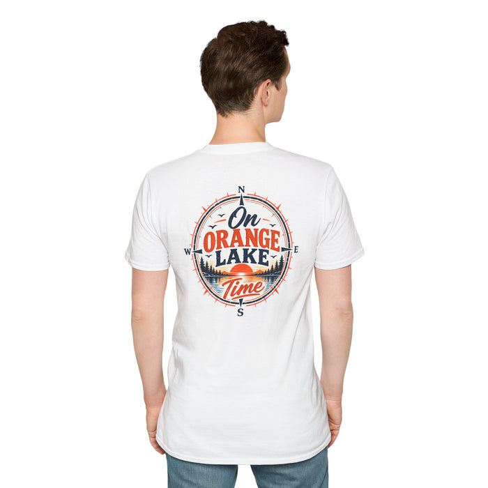 On Orange Lake Time T-Shirt — Retro Lakeside Vacation Tee