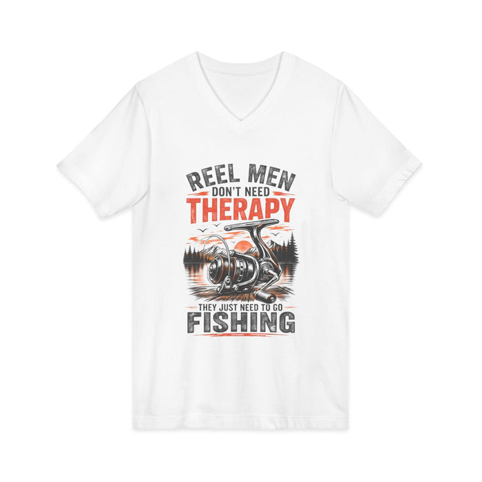 Reel Men Shirt – Don't Need Therapy Fishing V-Neck