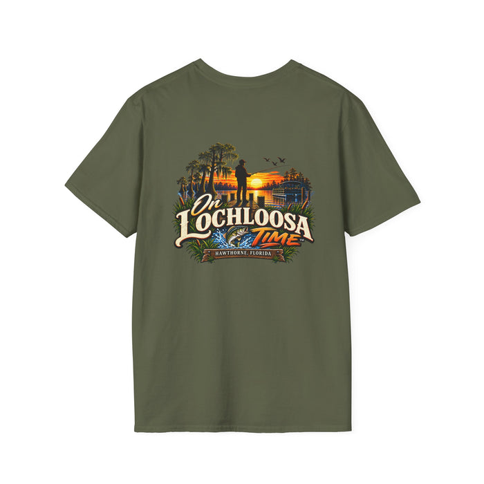 On Lochloosa Time T-Shirt — Fishing Lake Sunset Graphic Tee