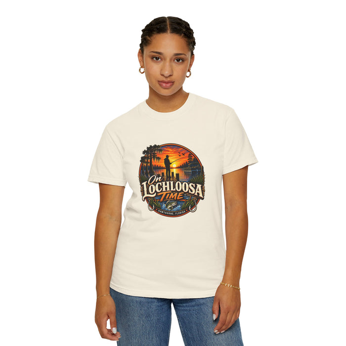 On Lochloosa Time T-Shirt - Vintage Fishing Sunset Tee