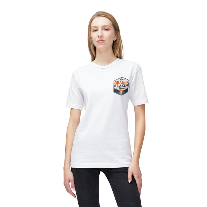 On Orange Lake Time T-Shirt — Lake Sunset Cabin Vibes