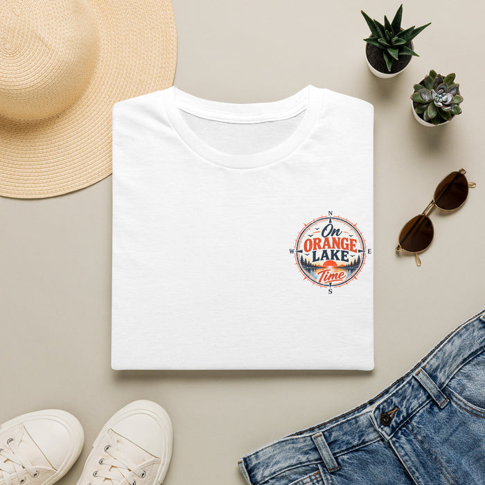 On Orange Lake Time T-Shirt — Retro Lakeside Vacation Tee