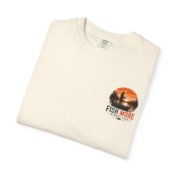 Fish More Stress Less Shirt – Sunset Fishing Tee