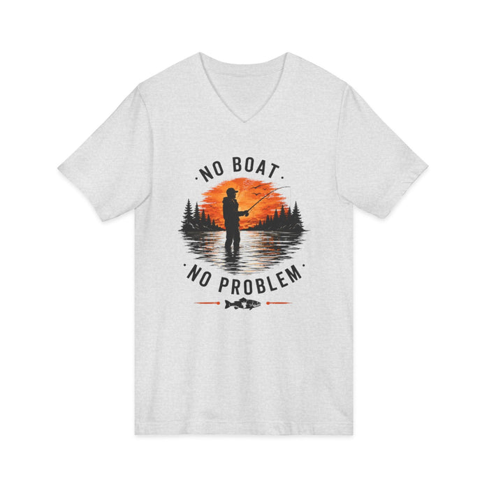 No Boat No Problem Shirt – Sunset Fishing V-Neck